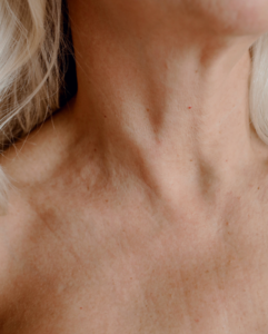 Older woman's neck